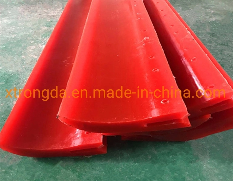 PU Polyurethane Skirt Board Cleaner Red Color Used in Mine Quarries for Conveyor Belt Cleaning